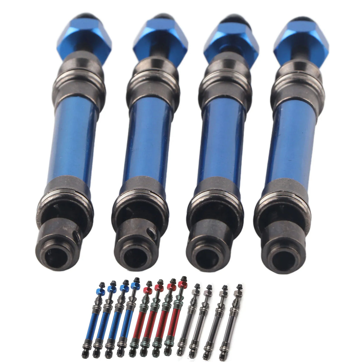 4Pcs CVD Front Rear Drive Shaft Metal Transmission Axle for Traxxas Slash 4X4 1/10 RC Car Vue