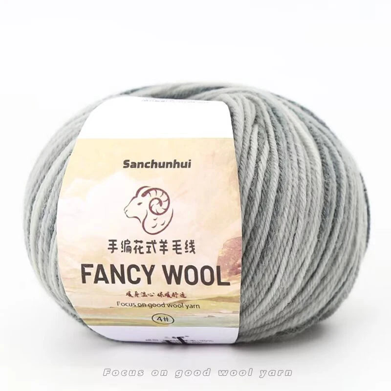 50g/roll Merino Wool Yarn Baby Soft Non-itchy Breathable Lightweight Yarn for Knitting Crochet, Baby Blanket Scarf Hat Sweater Vue 1PCS-MX-A13