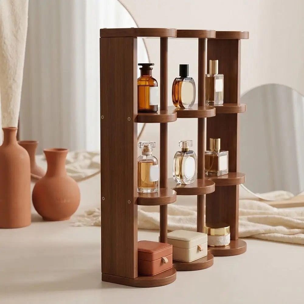 Large Capacity 9 Grids Cup Holder Decorative Space Saving Water Cup Display Rack Bamboo Multi-layer Cup Holder for Living Room Vue