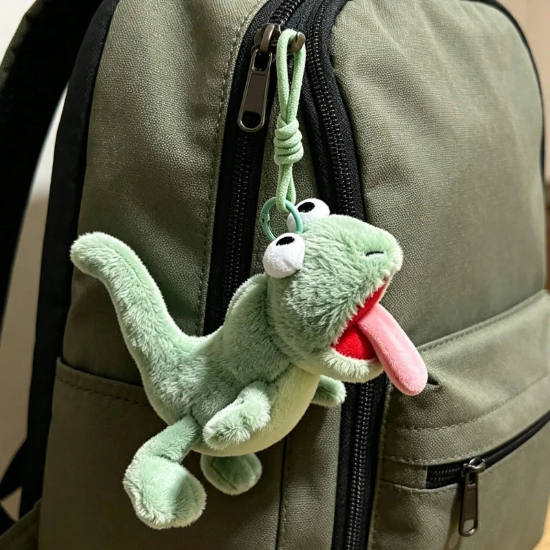1-20PCS Cartoon Lizard Plush Keychain Abstract Funny Stuffed Animal Cute Bag Charm Pendant Small Gift Novelty Toy Vue