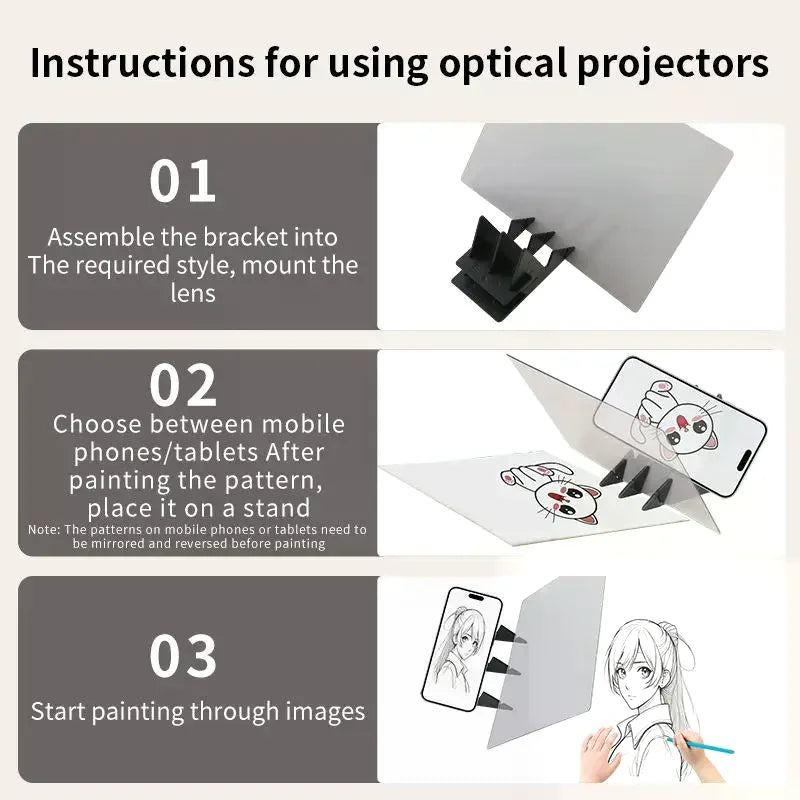 Optical Drawing Board-suitable Artists Beginners Reflective Mirror