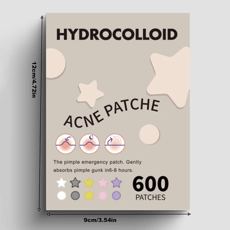 600 PCS/SET Star Pimple Patch Acne Colorful Invisible Acne Removal Skin Care Stickers Concealer Face Spot Beauty Makeup Tools Vue