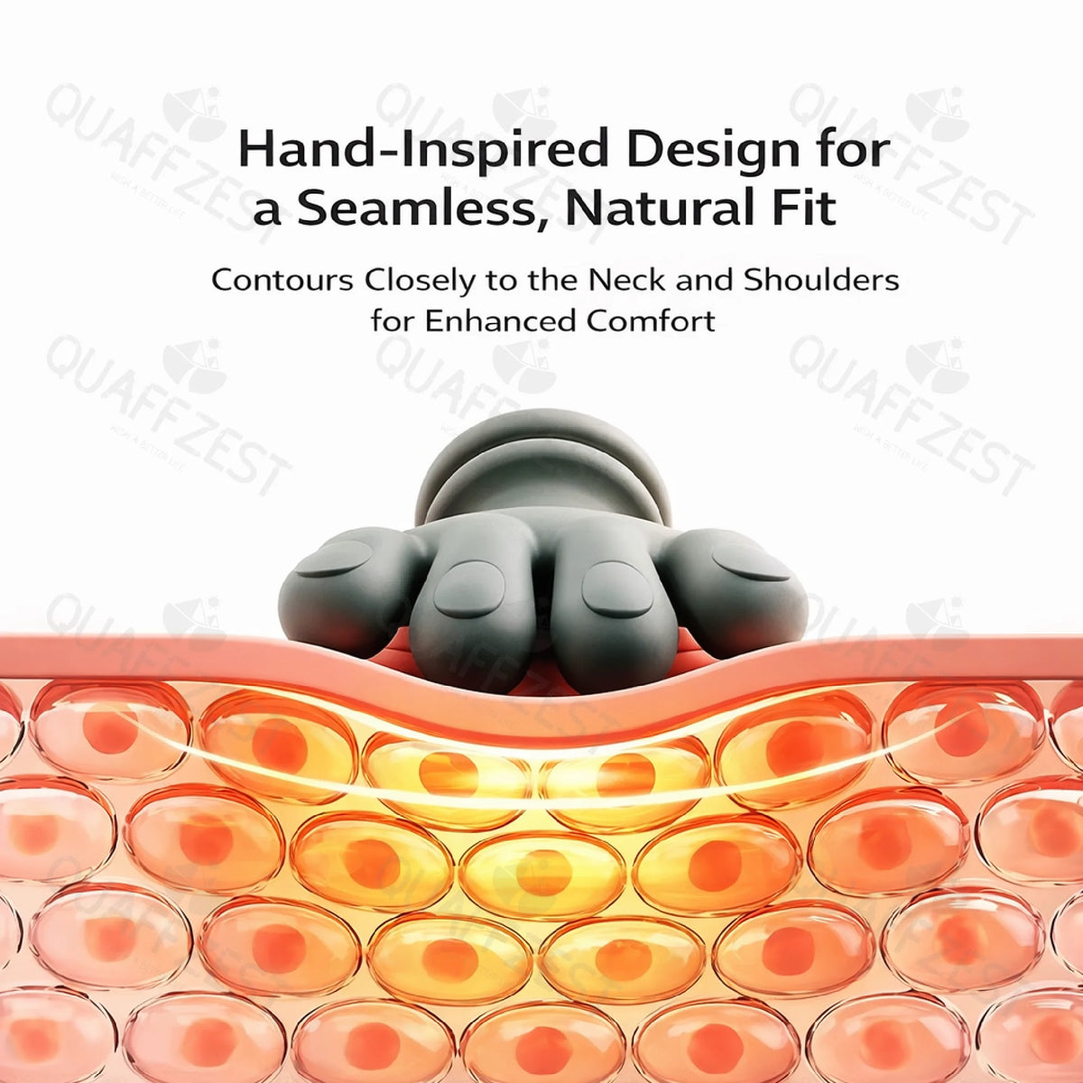 4D Bionic Finger Neck Shoulder Massager Wireless Neck Cervical Trapezius Kneading Massage Shawl Brushless Motor Neck masajeador Vue