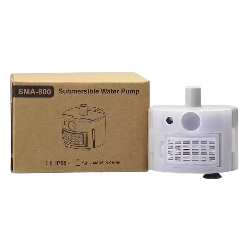 SMA-800 Quiet Submersible Water Pump DC5V 1.5W 160L/H Detachable Design for Aquarium Pet Fountain Water Cycle Circulation Pump Vue