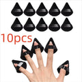 10-100pcs Triangle Mini Velvet Powder Puff Foundation Face Concealer Applicator Cosmetic Finger Sponge Puff Beauty Makeup Tools Vue 10pcs Black