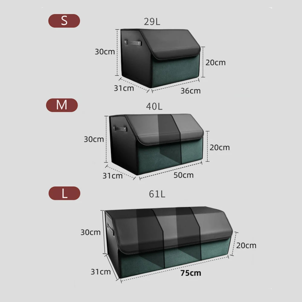Custom Fit Collapsible Car Trunk Storage Box For KIA Sportage R GT Stinger Sorento Ceed Cerato Forte Niro Soul Sonata Auto Parts Vue