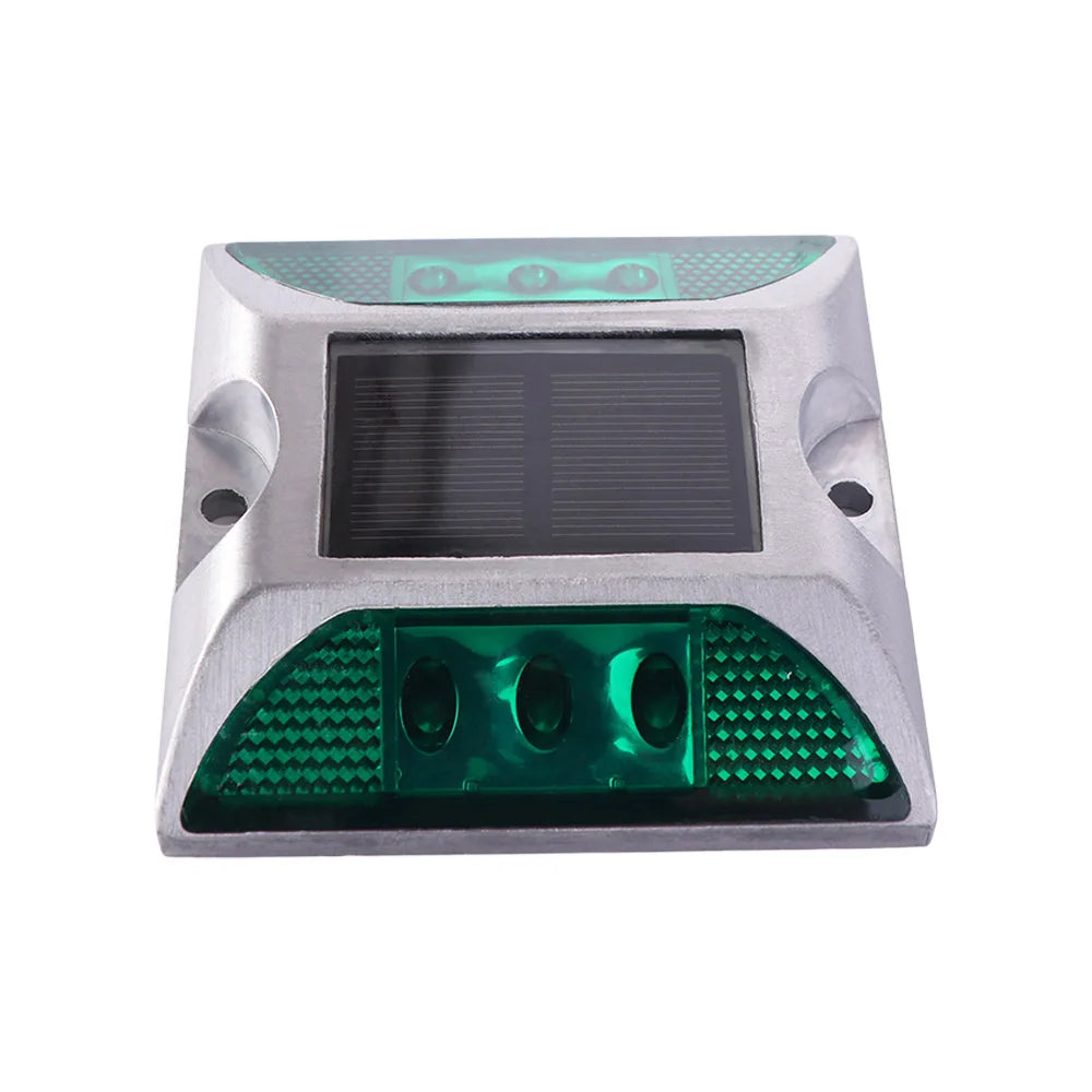 Square Solar Road Stud Light Double Side Reflective LED Ground Light IP68 Waterproof Aluminum Solar Energy Spike Lights Vue