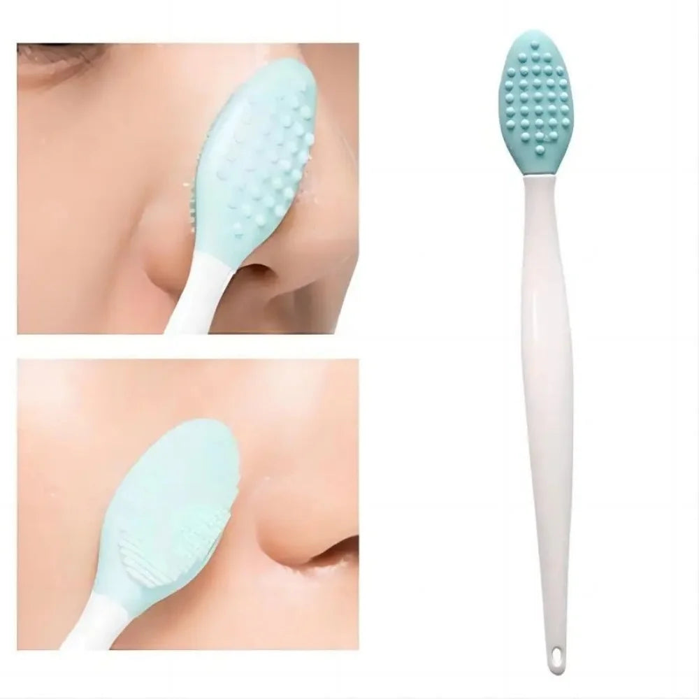 1/5PCS Blackhead Removal Brushes Beauty Skin Care Wash Face Silicone Brush Exfoliating Nose Clean Tools with Replacement Head Vue
