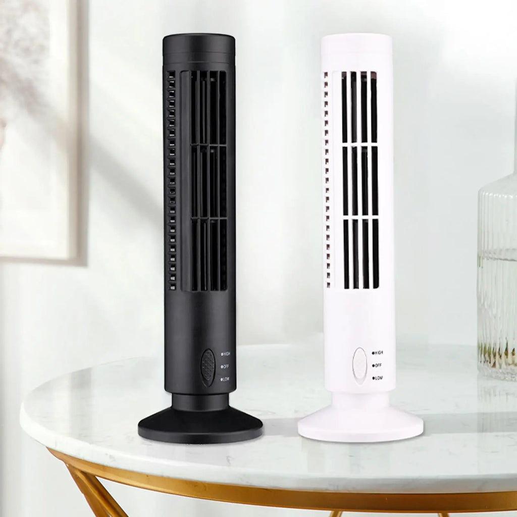 Versatile Portable Tower Fan, Low Noise & Space Saving, Plug-in Quiet Air Cooler for Bedroom, Office, Garage, Patio, Dorm Home Vue