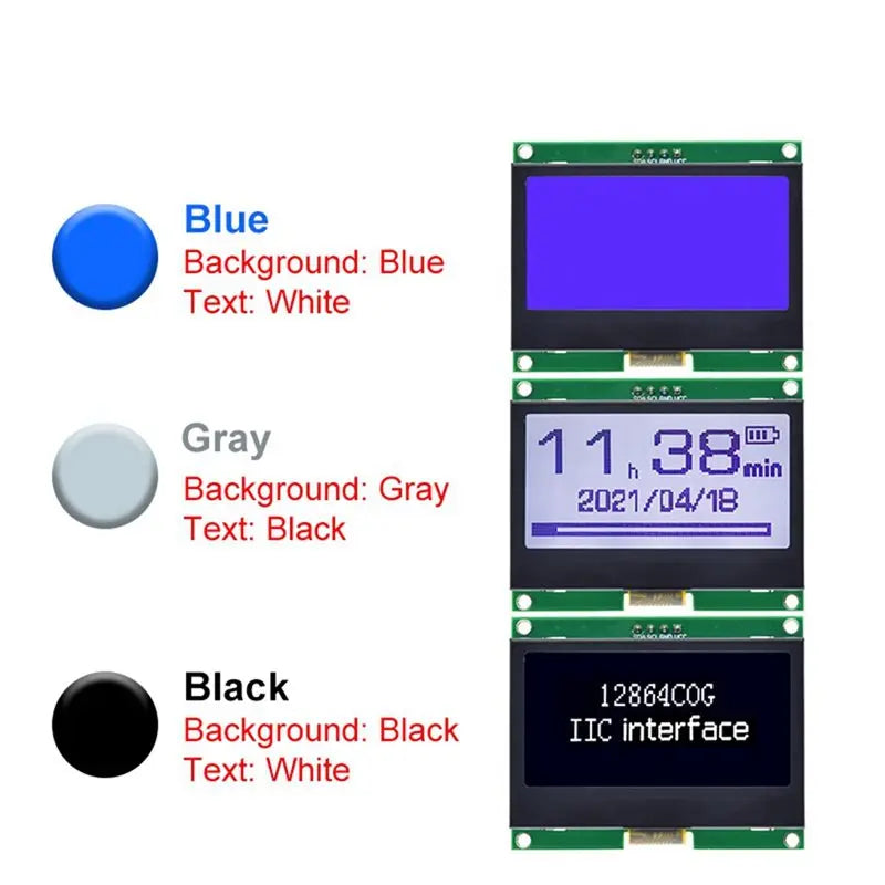 Hot-I2C LCD Module 128X64 12864 IIC ST7567S COG Graphic Display Screen Board LCM Panel Dot Matrix For Arduino C Vue