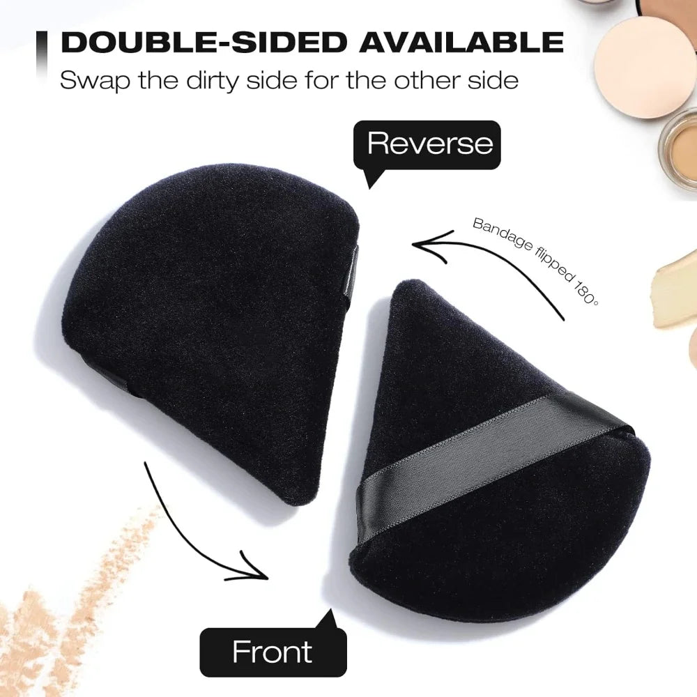 10-100pcs Triangle Mini Velvet Powder Puff Foundation Face Concealer Applicator Cosmetic Finger Sponge Puff Beauty Makeup Tools Vue