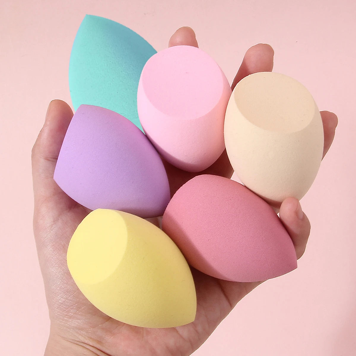 6PCS Large Teardrop Makeup Sponges, Multi Color Random Shipment Soft Blending Foundation Sponge Reusable Washable Cosmetic Blen Vue