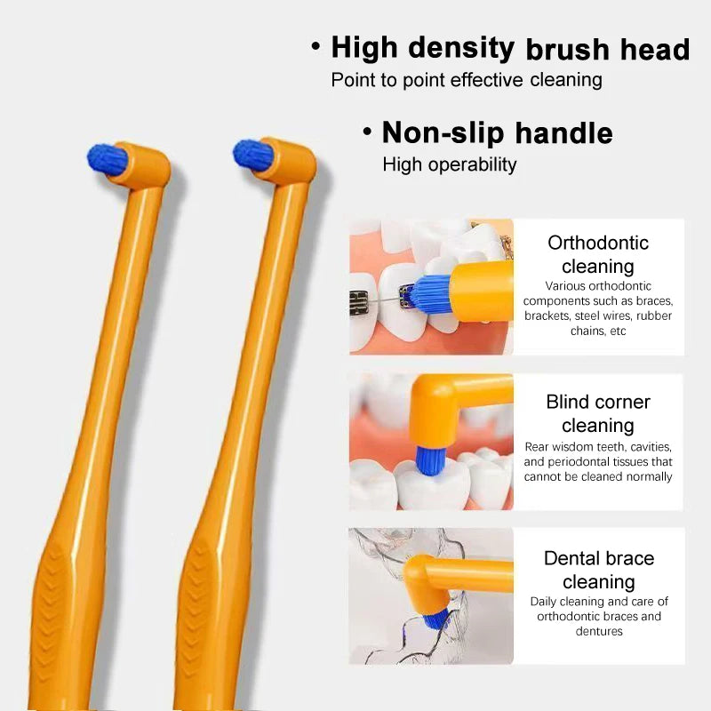 1/2/5pcs Soft Detail Cleaning Interdental Brush Small Head Interdental Brush Inclined Design Deep Oral Cavity Cleaning Vue