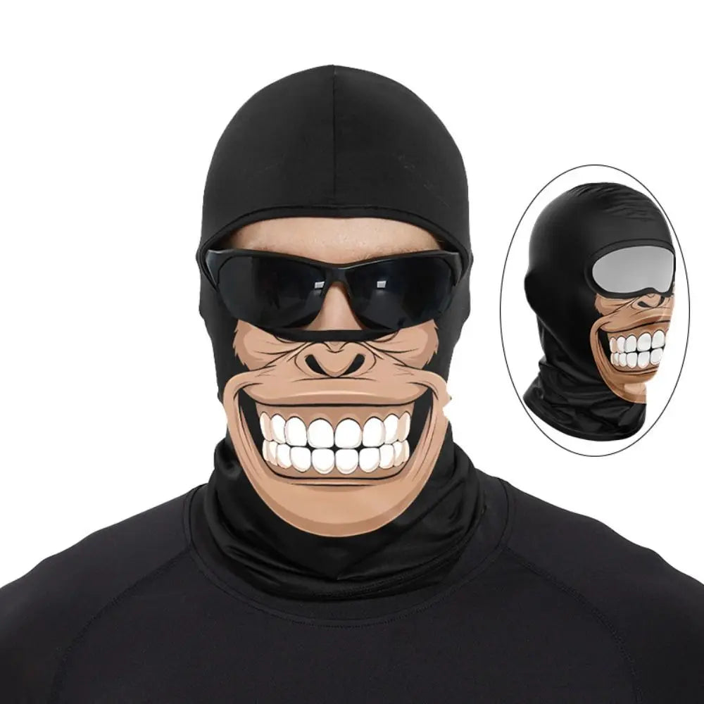 Funny Ape Mouth Skull Motorcycle Balaclava Breathable Lightweight Cycling Full Face Mask Quick Dry Sun Protection Vue Style 15