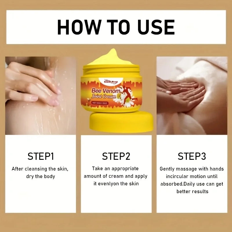 Bottled Bee Venom Joint Cream, Suitable for Body, Neck, Knees, Hands, Legs, and Waist, Suitable for Men, Women, and the Elderly. Vue