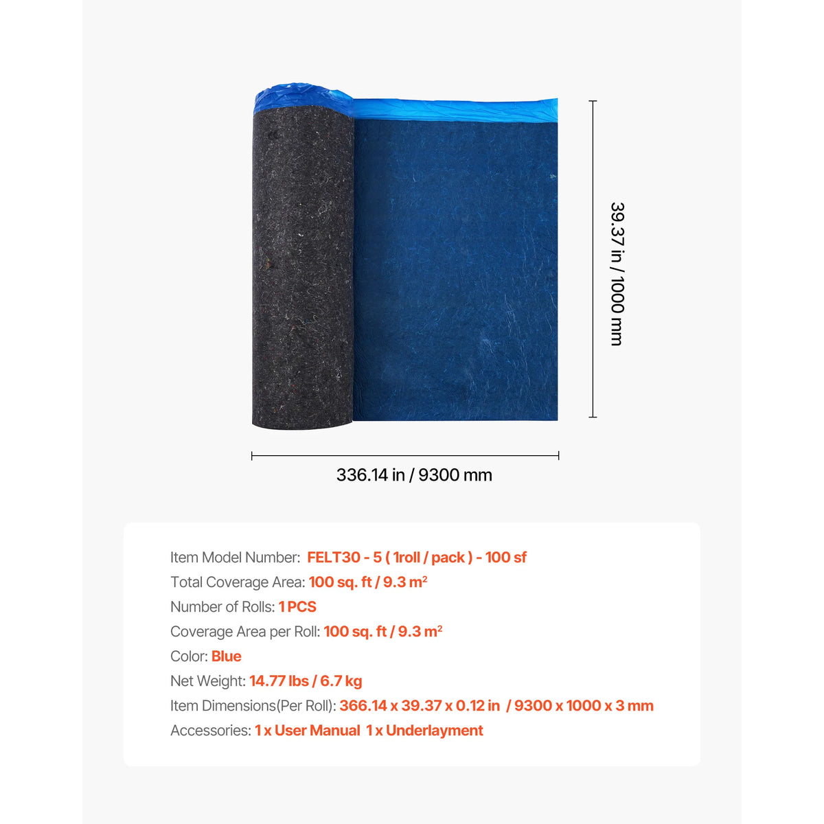 Floor Underlayment 2mm/3mm Vapor Barrier for Laminate & Vinyl Floor Underlayment Vue 100sq.ft 3mm 1pcs United States