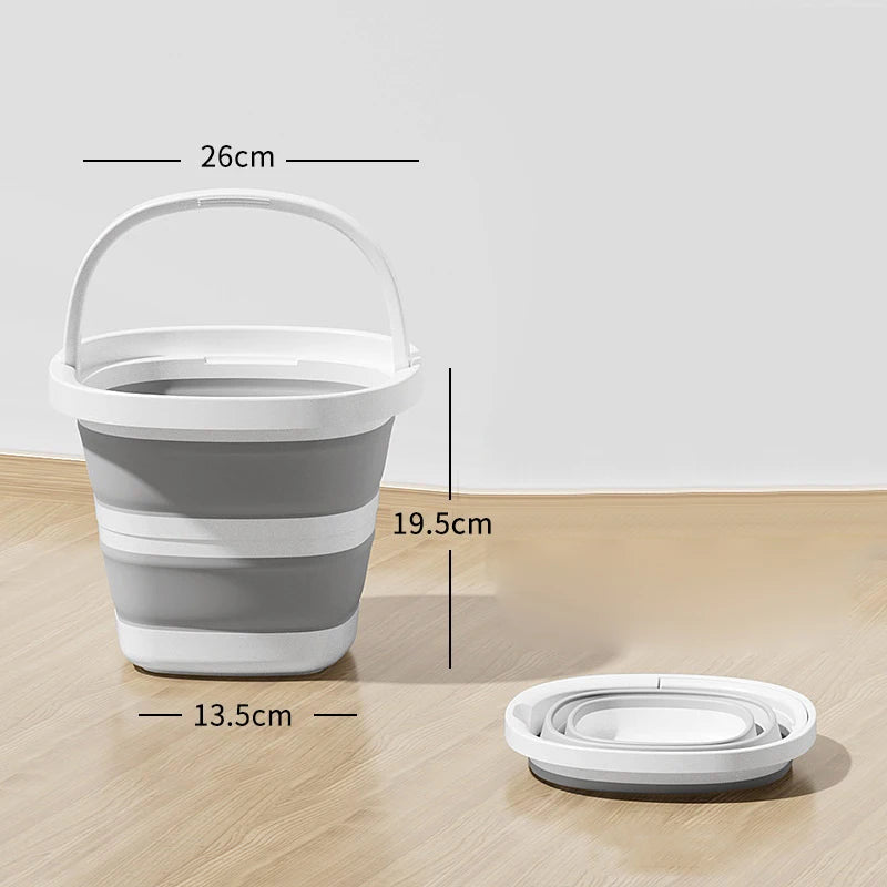Folding Water Bucket, Large-capacity Multifunction Thickened Hand-held Bucket Outdoor Fishing Plastic Water Bucket〔CC11〕 Vue A2