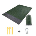 Portable Polyester Camping Mat Folding Lightweight Picnic Waterproof Vue Dark Green 210x200cm