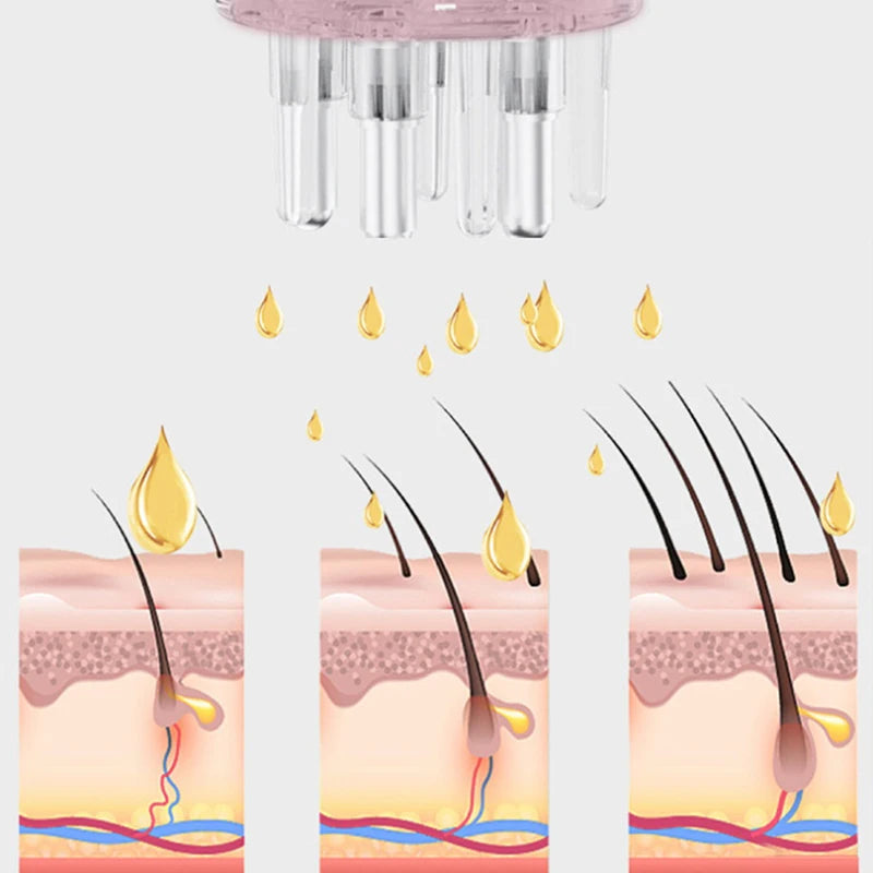 5ml Scalp Applicator Comb Hair Oil Serum Liquid Dispenser Massage Brush For Hair Regrowth Nourish Roots Anti Hair Loss Tool Vue