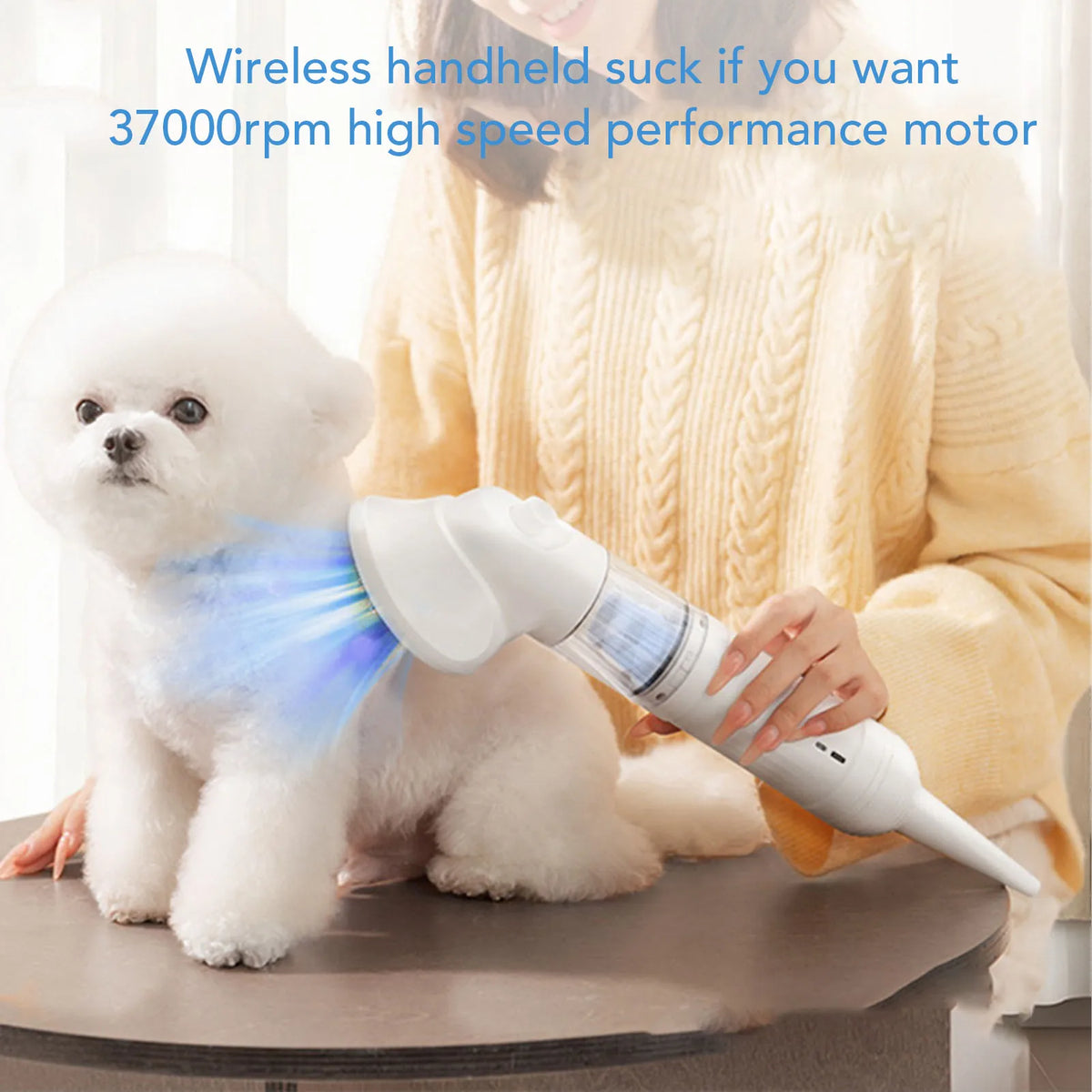 Pet Grooming Vacuum Cleaner Automatic Shedding Brush Dog Vacuum Grooming Kit for Dogs Cats Bed Carpet Pet Grooming Vacuum Kit Vue