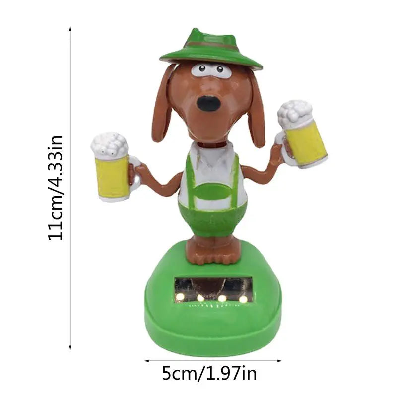Random Color Solar Powered Dancing Dog Bobblehead Cute Dashboard Swinging Toy Animated Car Decorations Office Desk Home Decor Vue