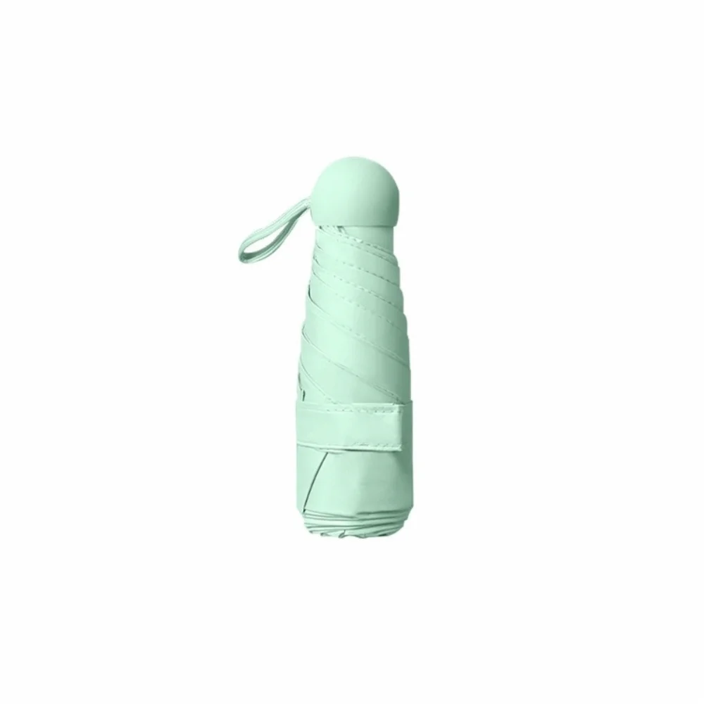 UV Protection Mini Sun Umbrella Manual Open Protable Capsule Ultra Vue Green 8K Iron