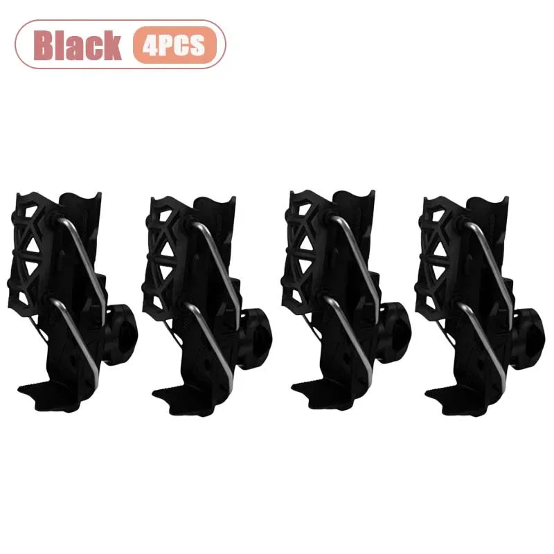 1-4PCS Universal Adjustable Water Bottle Cage Bike Motorcycle E Bike Cup Holder Clamp Cycling Essential Accessories Mount Vue Black-4PCS