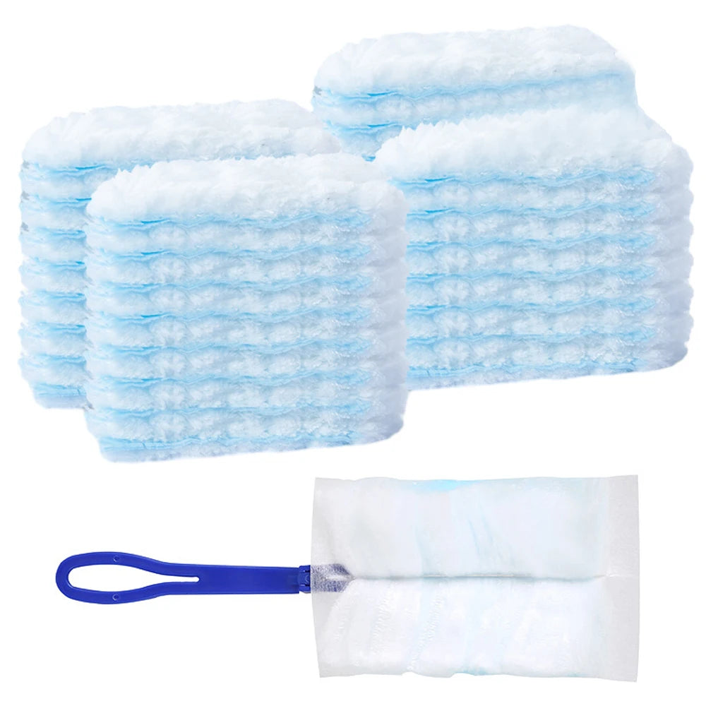 30PCS Dust Magnet Cloth Dust Brush Electrostatic Absorbent Fiber Duster Air-condition Car Furniture Clean Microfiber with Handle Vue