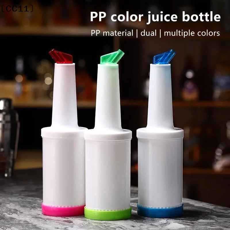 1L Plastic Juice Jug Dispensers Bar Pour Colorful Juice Pouring Bottle Containers For Bar Home Supplies Restaurant Cafe〔CC11〕 Vue