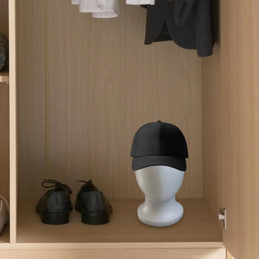 Styrofoam Wig Head Foam Mannequin Stand Holder Faceless Cosmetics Display Stand for Hair Travel Salon Hairpieces Model Hat Style Vue