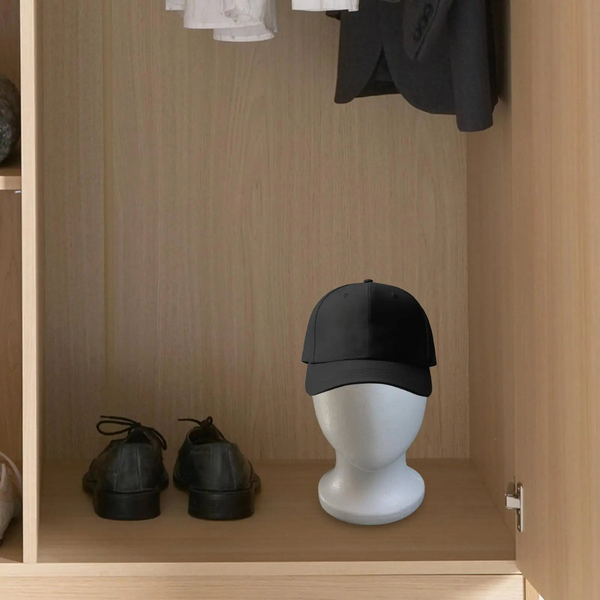 Styrofoam Wig Head Foam Mannequin Stand Holder Faceless Cosmetics Display Stand for Hair Travel Salon Hairpieces Model Hat Style Vue
