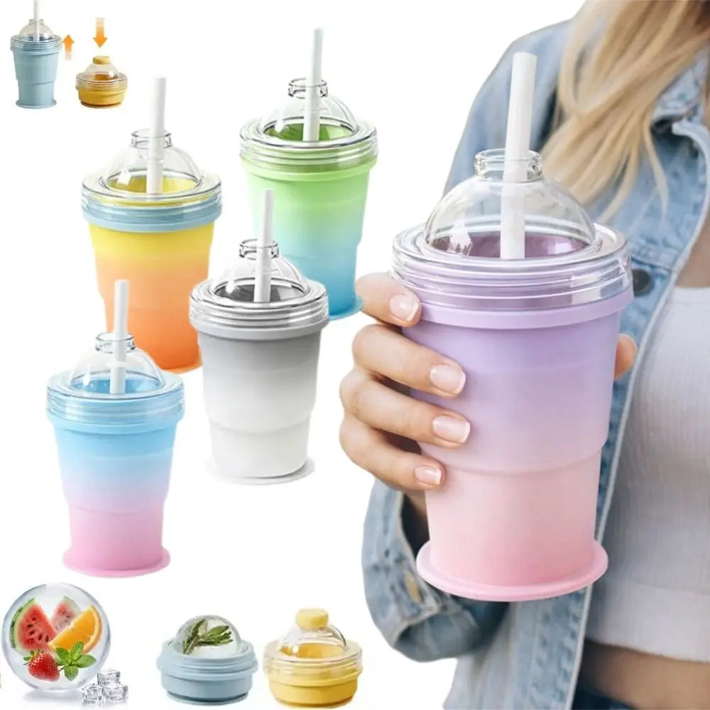 Dopamine Foldable Ice Ball Cup Press Easy Demoulding Silicone Cube