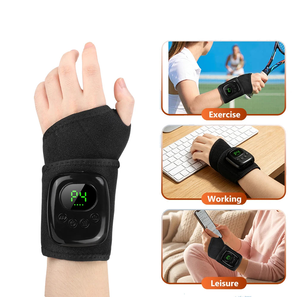 Cordless Heated Hand & Wrist Massager – Air Compression, 4 Modes Hand Massager Device Vue