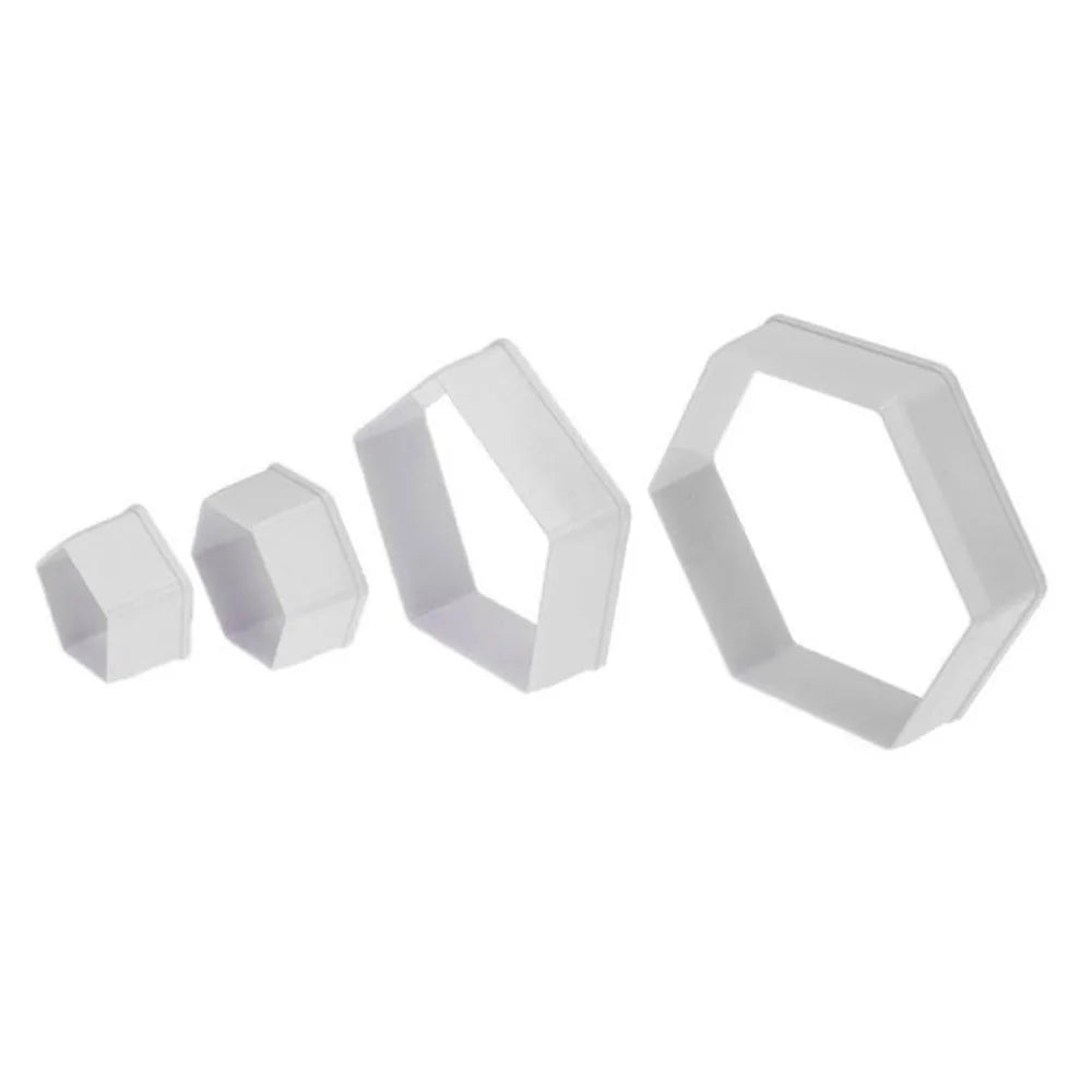 Hexagon Football Plastic Cookie Cutter Sugar Fondant Cake Soccer Pattern Cake Cookie Molds Cutters Decoration Mold Kitchen Tool Vue