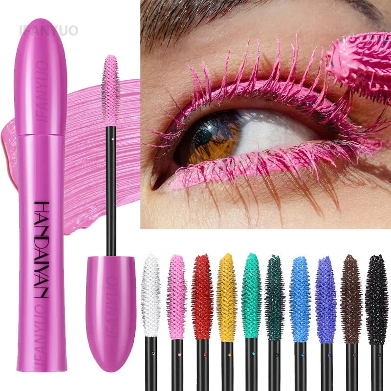Pink Brown Eyelashes Mascara Colorful Stage Makeup Colored Mascara Cream Blue Green Lasting Waterproof Mascara Curling Eyelashes Vue