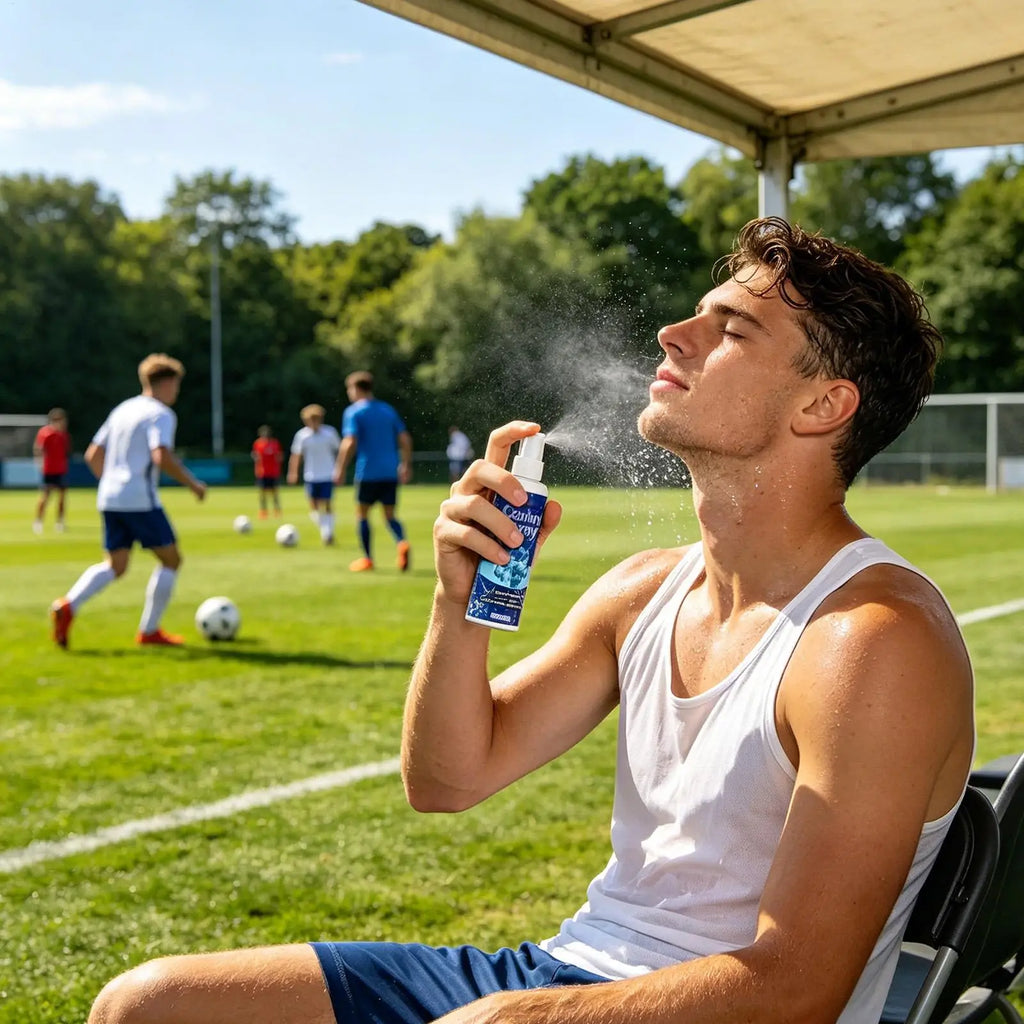 Cooling Body Spray 100ml Summer Refreshing Non Greasy Hot Weather Heat Relief Freezing Spray for Outdoor Beach Park Picnic Vue