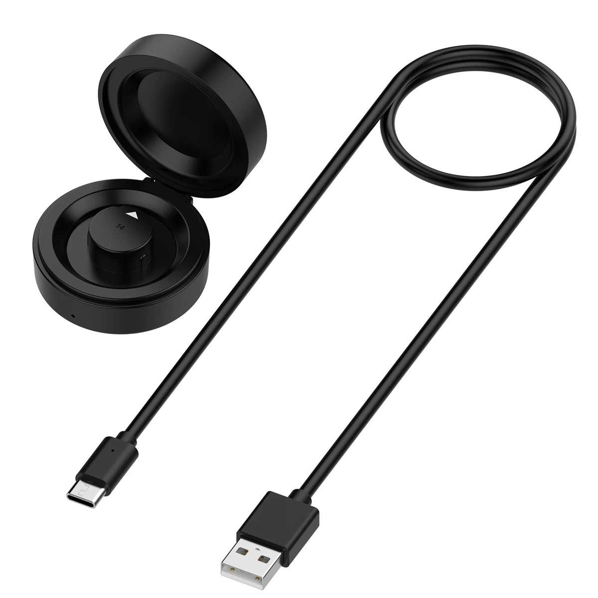 Compatible for Oura Ring Gen 4 Charging Case, Portable Wireless Charger Dock with Built-in Battery & Safe Protection + USB-C Vue Size 14