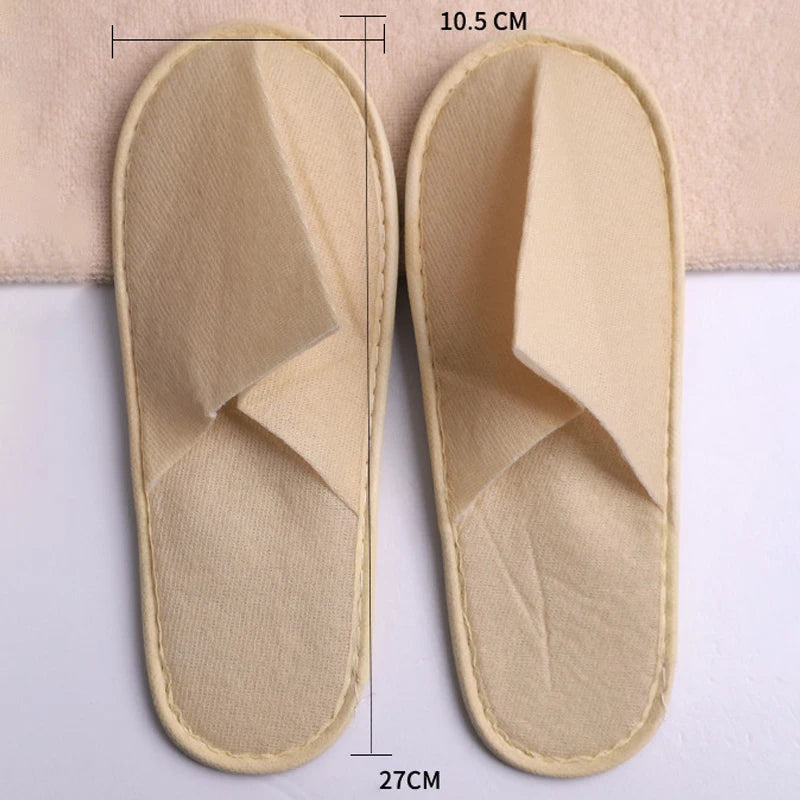 Hotel Room Essentials EVA Disposable Slippers Lightweight Soft for Guest Bed and Breakfast Vue Yellow