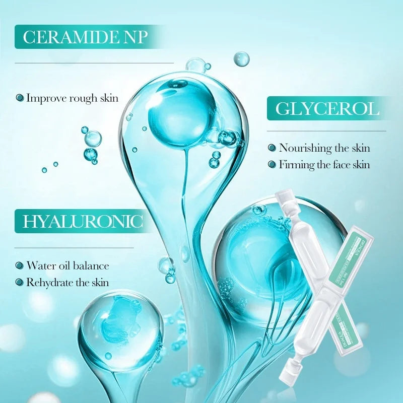 60Pcs/2 Boxes - Hyaluronic Acid Essence, Containing Hyaluronic Acid, Glycerin and Other Skin-Beneficial Ingredients, Fresh and m Vue