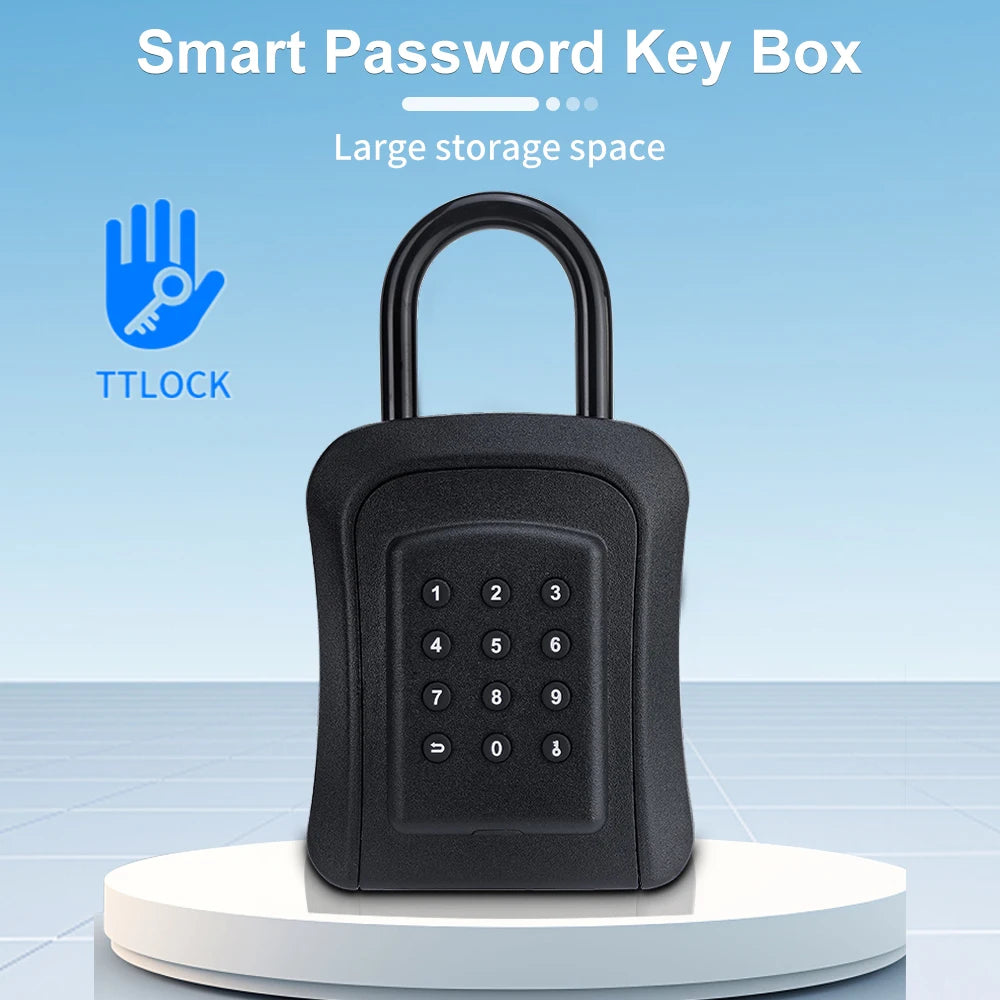 TTLock Wireless Key Box Waterproof Key Safe Security Intelligent Password Storage Box TTLock APP Unlock Anti-theft Pad Lock Vue