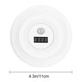 Stepless Dimming Dimmable Bedside Lamp Wall Light Spotlight Digital Clock Lamp Small Size Human Body Sensing Vue White