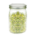 ABKW-Sprouting Seeds Germination Cover Kit Germinating Mason Jar Set With Bracket Filter Cover Sprouting Jar Vue Transparent color