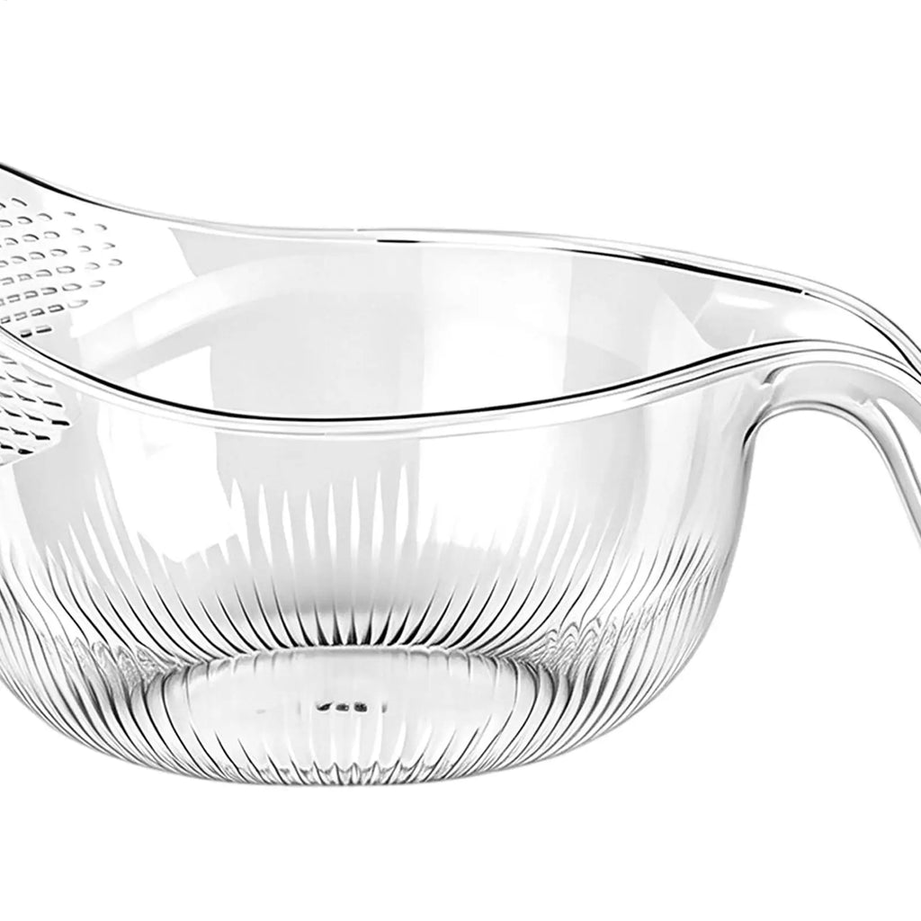 Multifunctional Rice Washing Colander, Strainer Bowl for Rinsing Vegetables, Grains & Beans, Kitchen Fruit Vegetable Drainer Vue