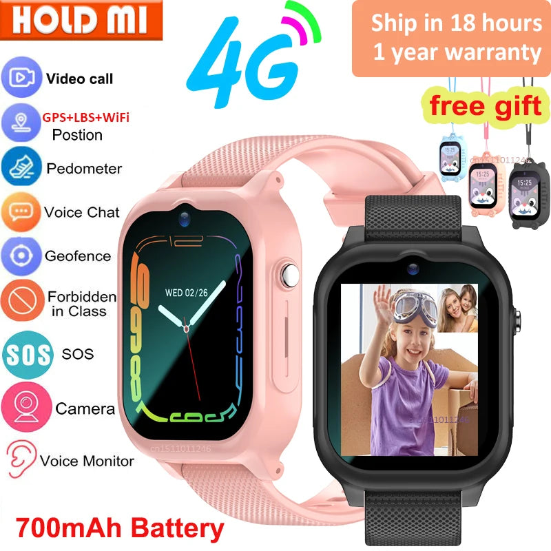 4G Smart Watch Kids GPS WIFI Video Call SOS Child Smartwatch Camera Monitor Tracker Location Phone Watch Boys Girls Gifts Vue