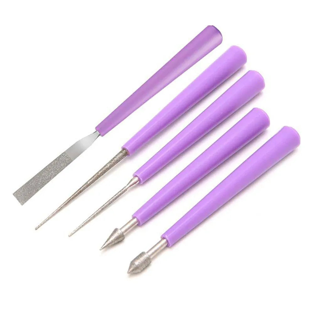 5-Piece Needle File Bead Hole Enlarger & Reamer Set Bead Hole Reamer Set Vue