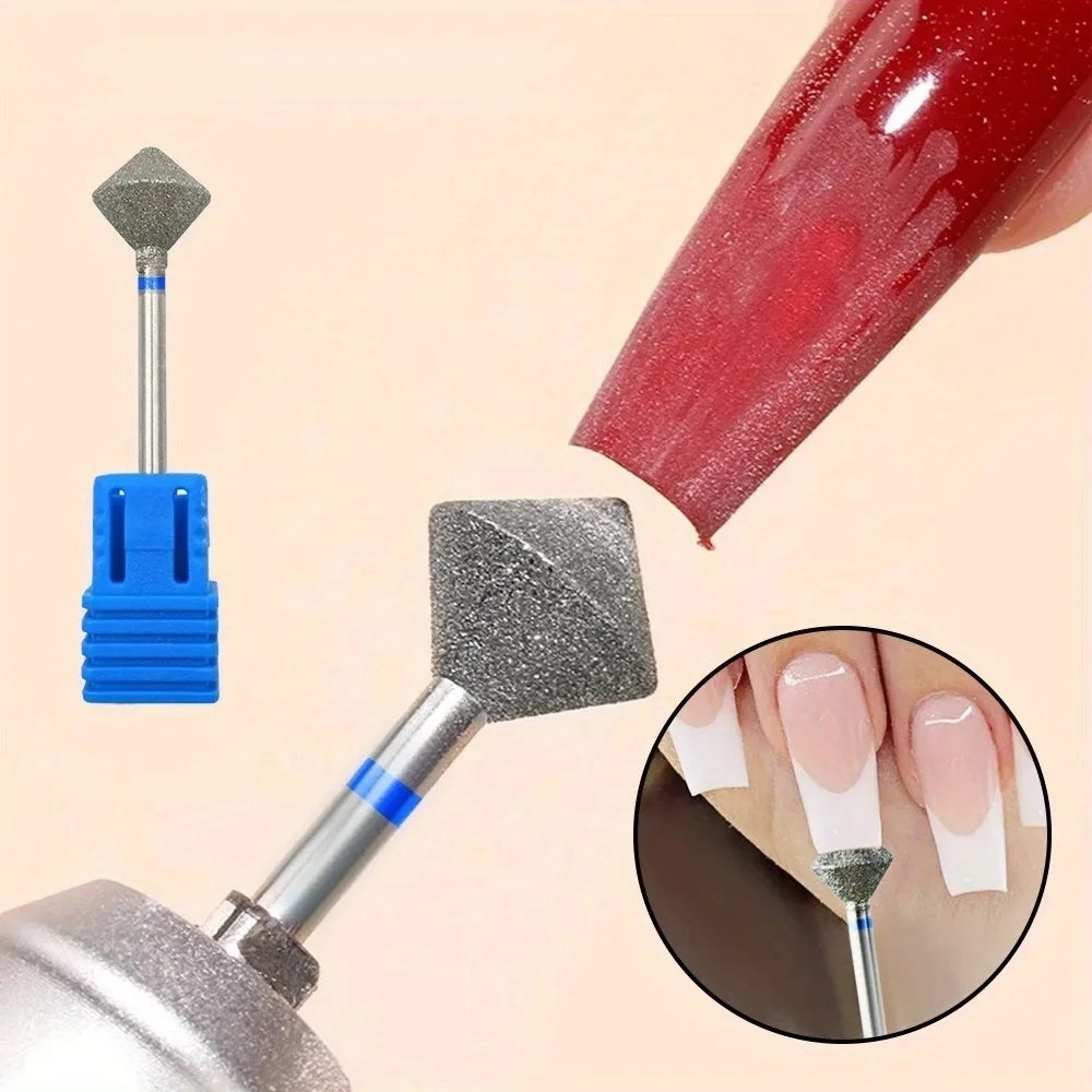 1Pcs Diamond Nail Drill Bits 3/32" Rotary Cuticle Burr Milling Cutters Electric Manicure Pedicure File Nail Machine Accessories Vue