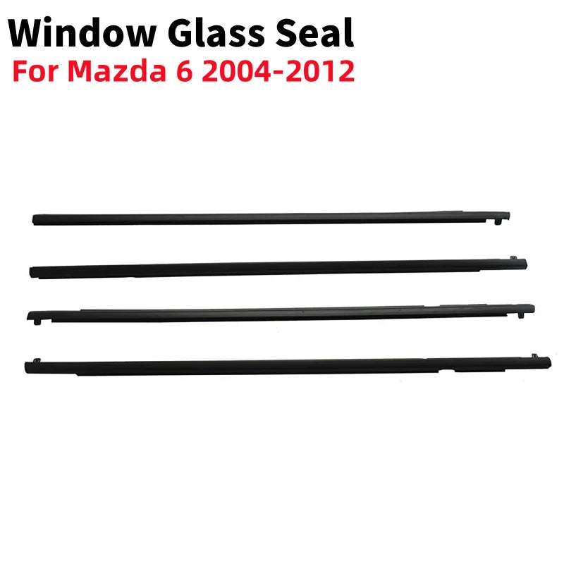 4Pcs Car Window Glass Seal Weather Strip Window Weatherstrip Seal Strips for Mazda 6 2004-2012 Vue Default Title