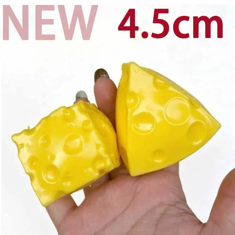 Squishy Crunchy Cheese Stress Ball Squeeze Toy Simulation Crispy Cheese Ball Fidget Toy Round Blocks Filled ASMR Anti Stress Toy Vue