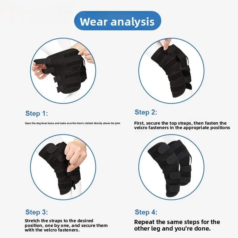 Pet dog protects joints, cares for wounds, leg support dog knee pads, lower limbs, knee joints, ankle joints adjustable Vue