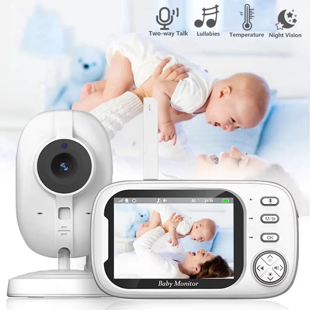 3.5-inch LCD ABM600 Baby Monitor Wireless 2 Way Audio Real-time Video Baby Monitor Upgraded Camera Real-time Video Vue